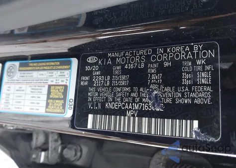 2021 Kia Seltos Lx из США, поврежденный, VIN KNDEPCAA1M7163022